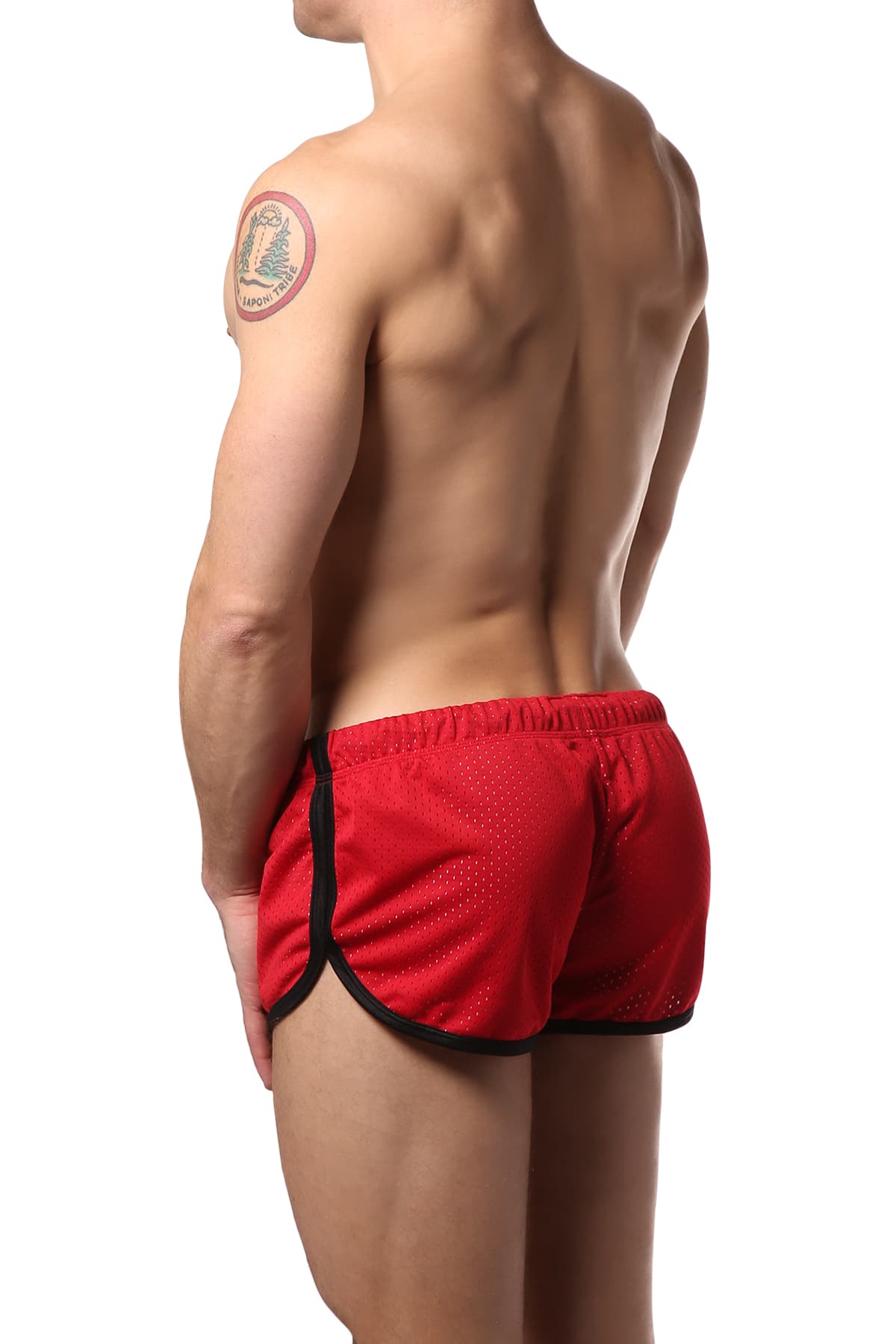 Jack Adams Red Air Mesh Track Short W/ Liner
