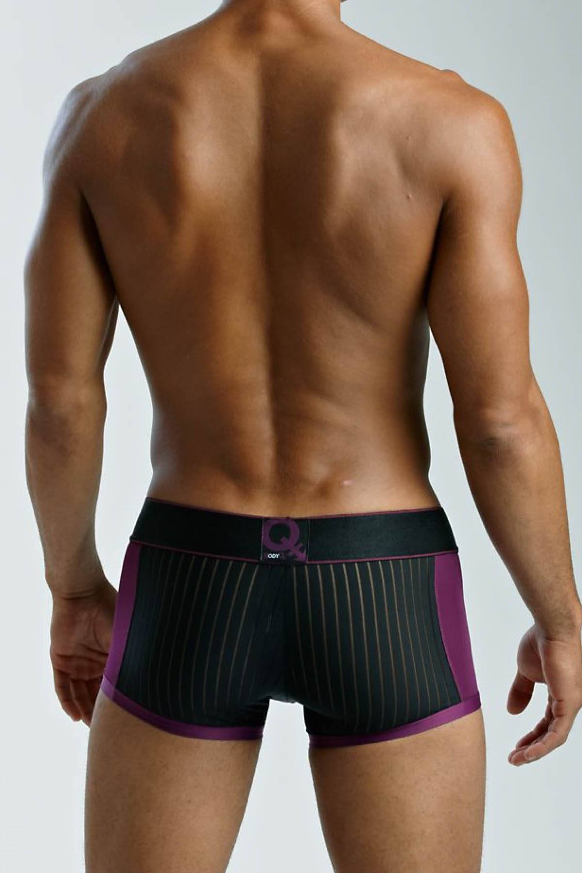 BodyQ Purple & Sheer Black Stripe Trunk