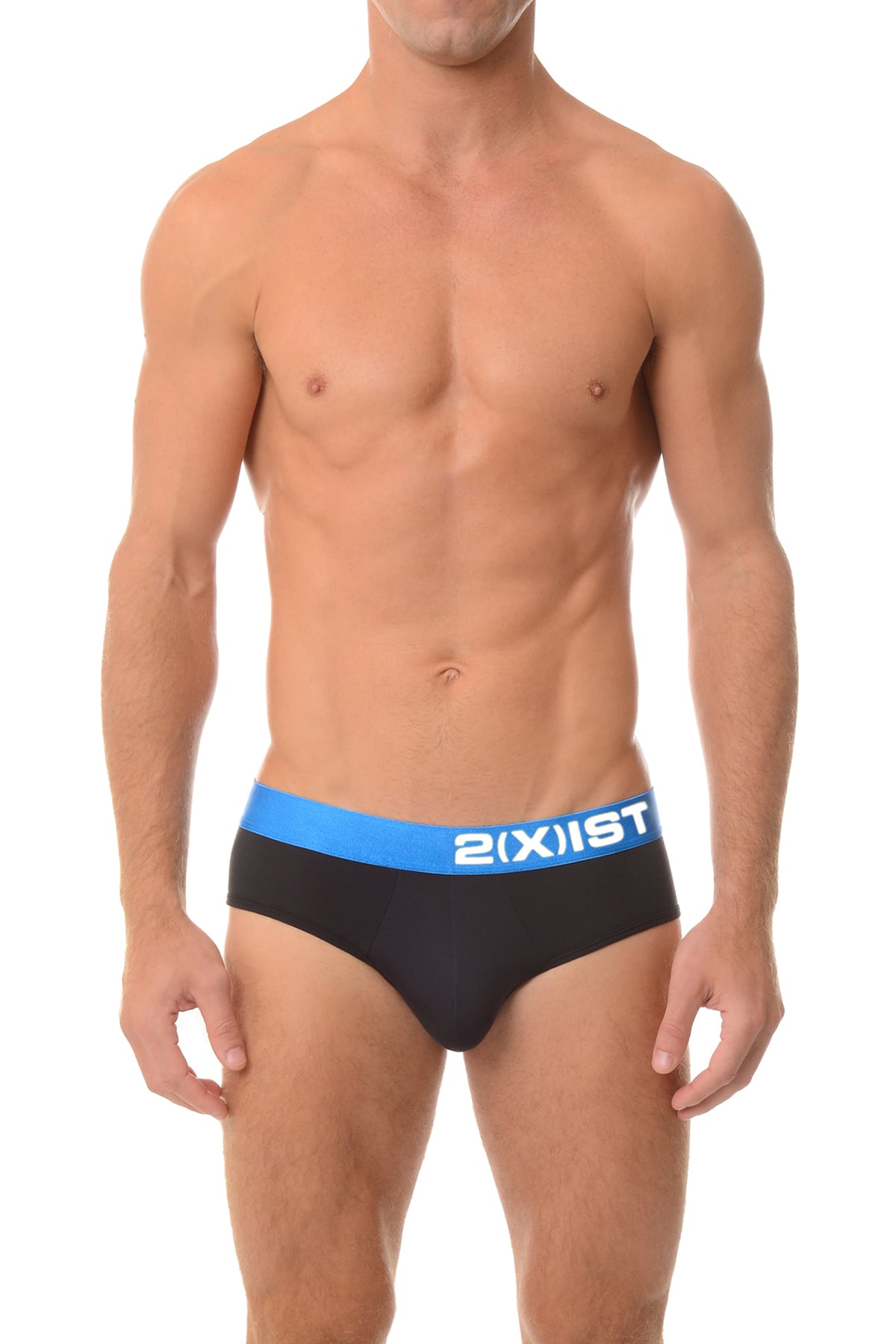 2(X)IST Black & Blue Electric Cotton Stretch Brief