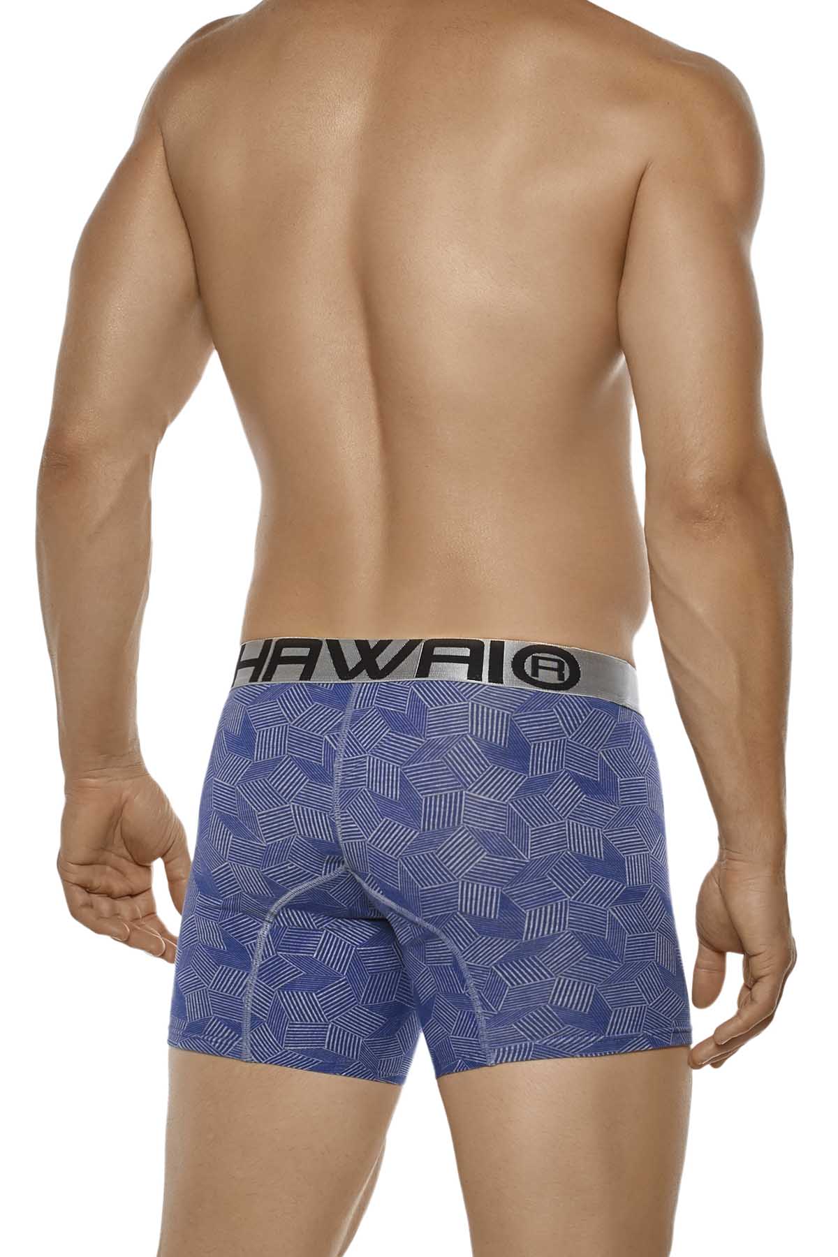 Hawai Blue Stripe Squares Boxer