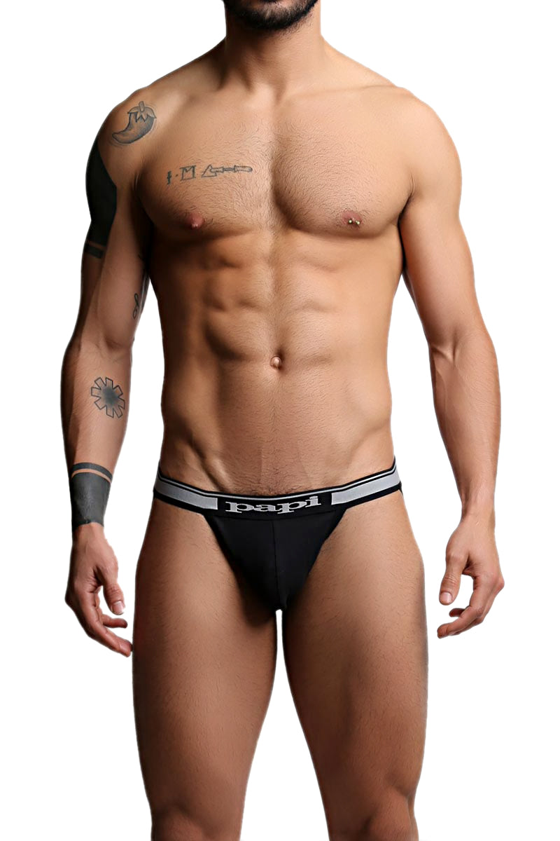 2-Pack Papi Black Stretch Jock Straps