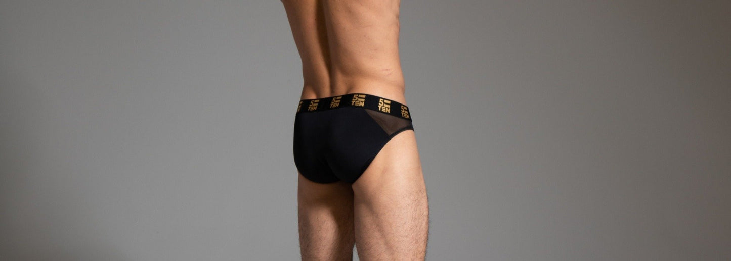 5=Ten Black Mesh Bikini