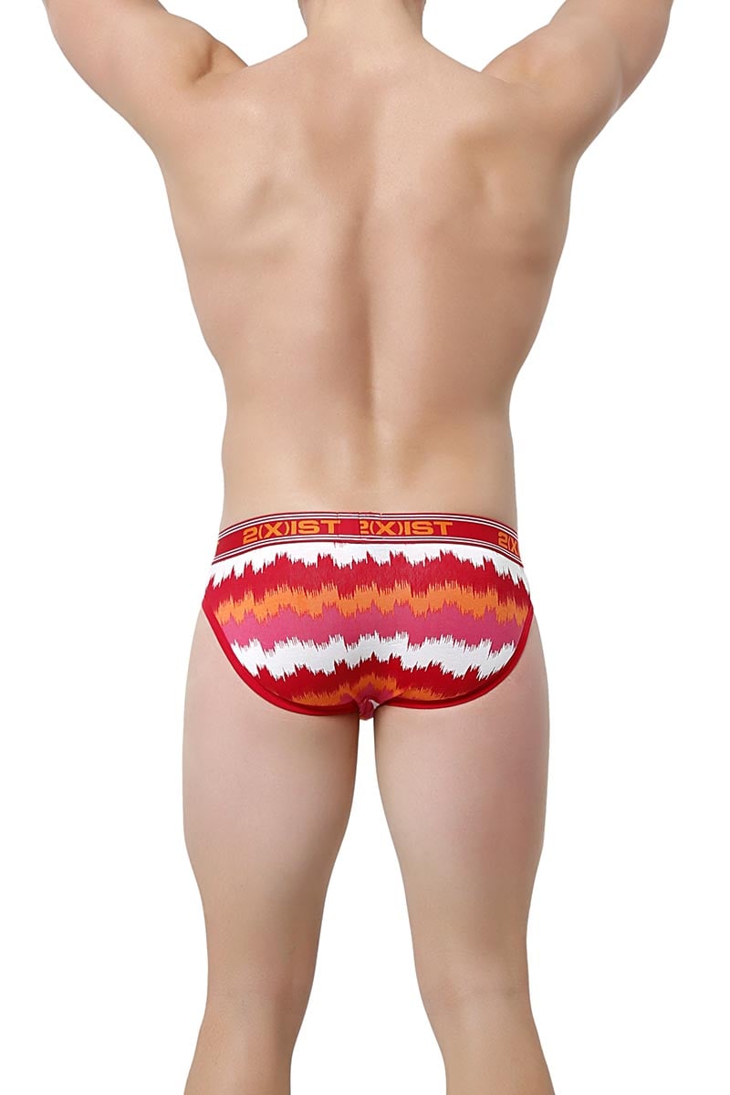 2(X)IST Ski Patrol Red Ikat Print No-Show Brief