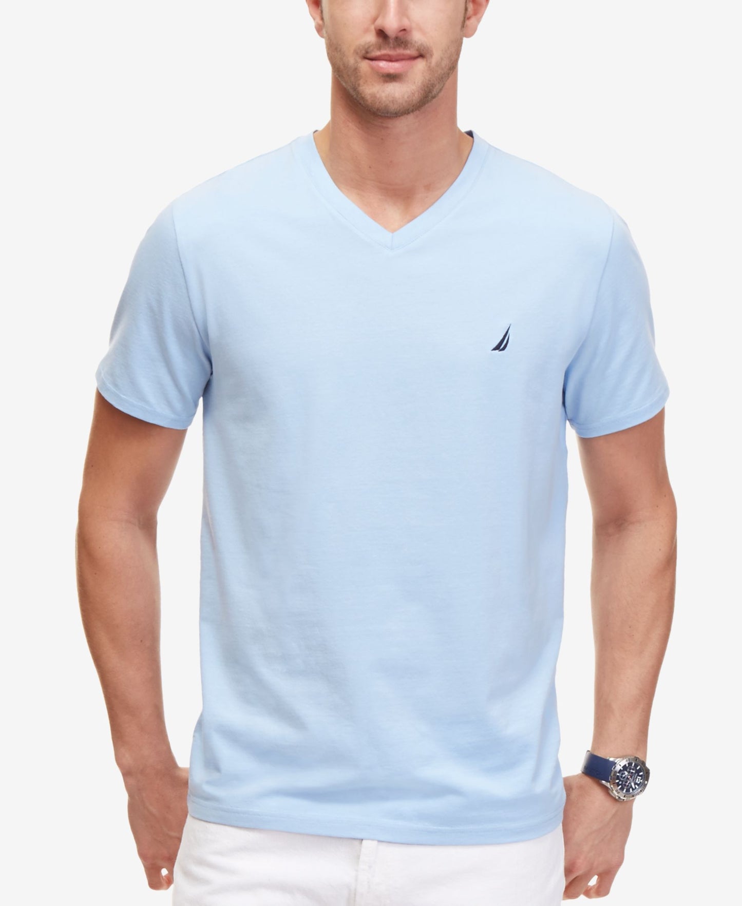 Nautica Solid Slim Fit Stretch V-Neck T-Shirt XXLarge