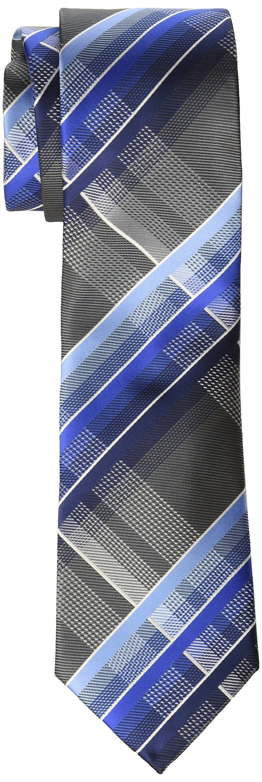 Geoffrey Beene Fearless Plaid Tie Blue One Size