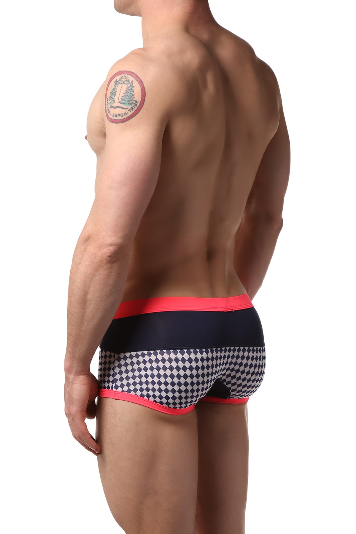 Manview Pink Checkered Trunk