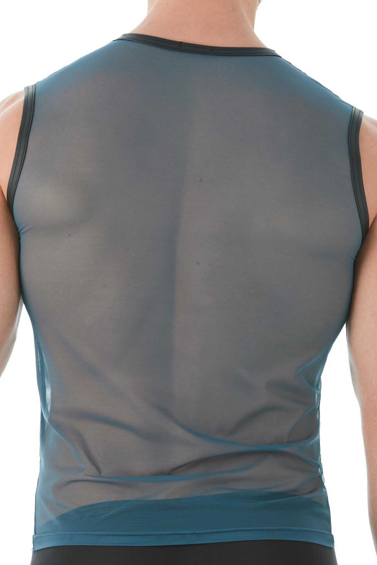Gregg Homme Blue Break-In Muscle Mesh Shirt