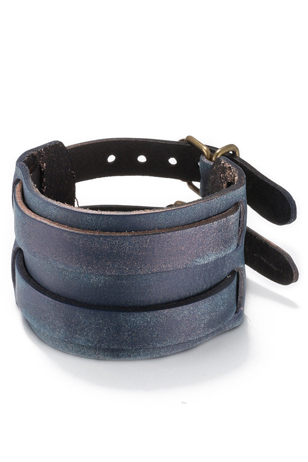 Blue Double Buckle Wristband