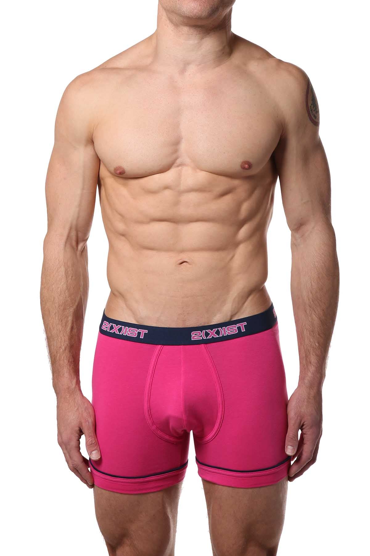 2(X)IST Navy & Fuchsia Performance Cotton Boxer Brief 2-Pack
