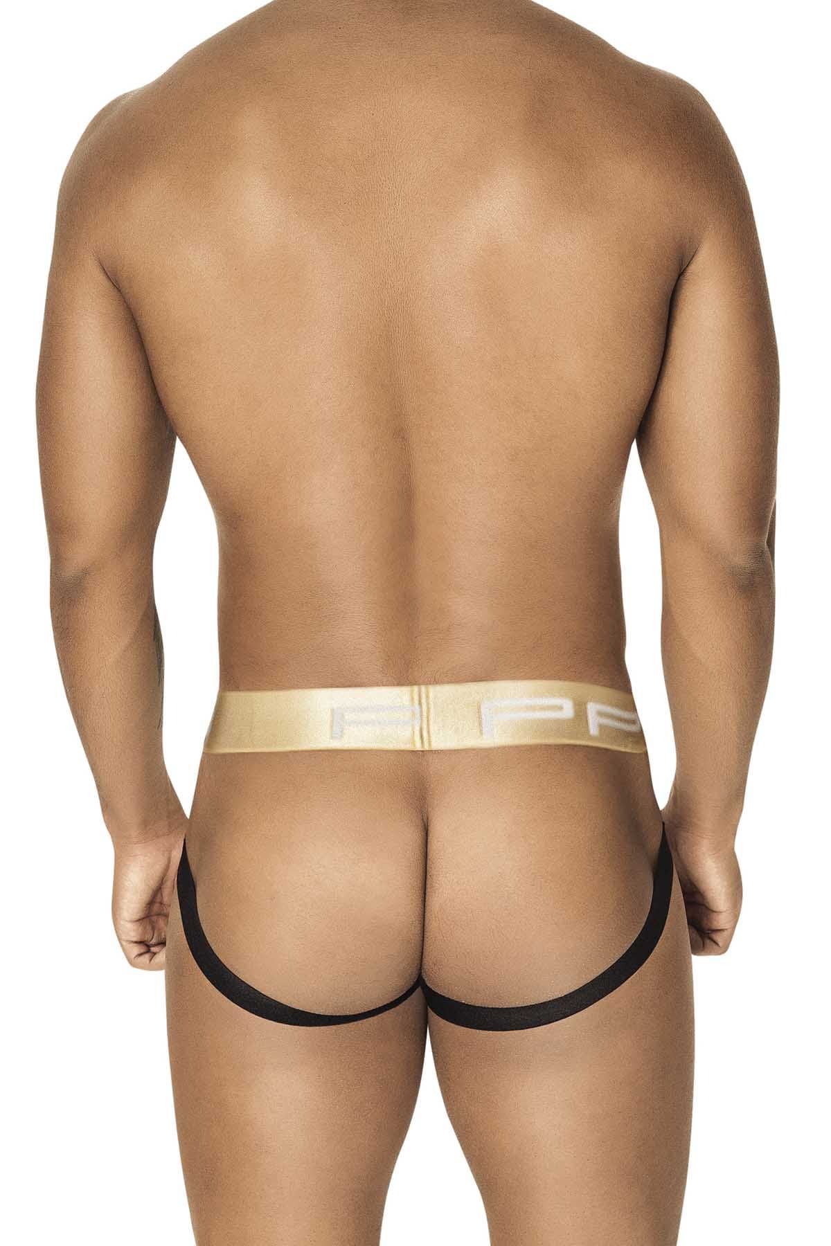 PPU Black & Gold Looped Pouch Jackstrap