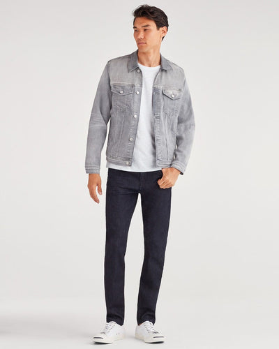 7 For All Mankind Mens Denim Trucker Jean Jacket Gray S Gray