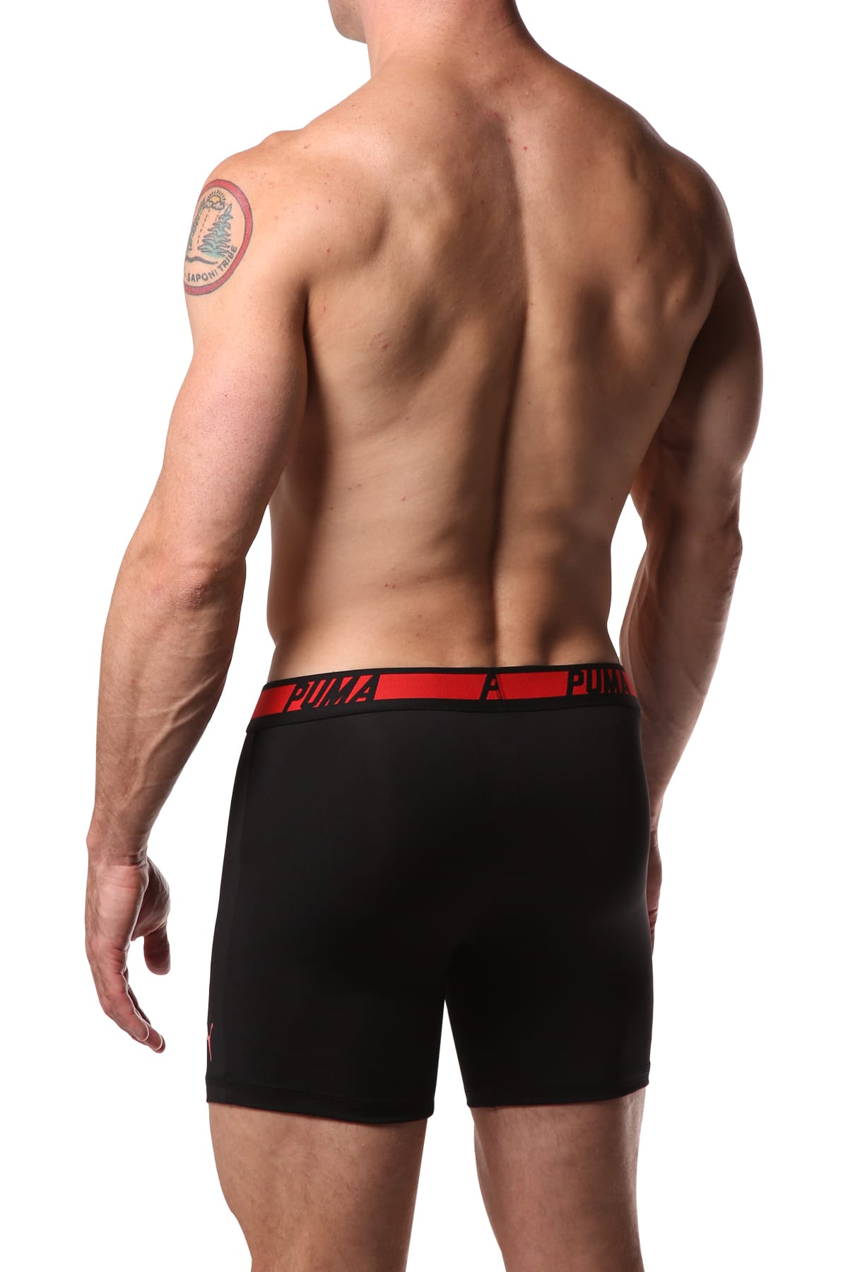 PUMA Black & Multi Side Panel Boxer Brief