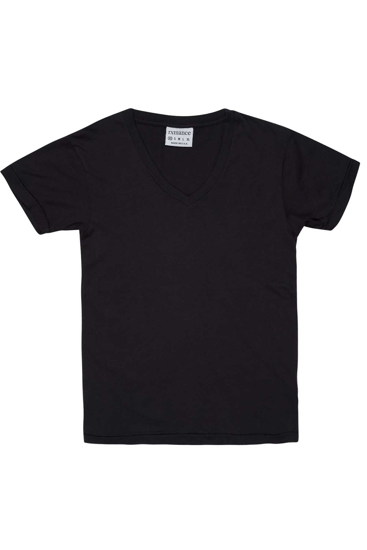 Rxmance Black V-Neck Tee