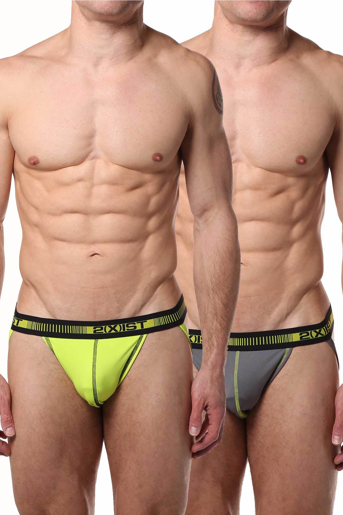 2(X)IST Lead & Lime Performance Jock 2-Pack