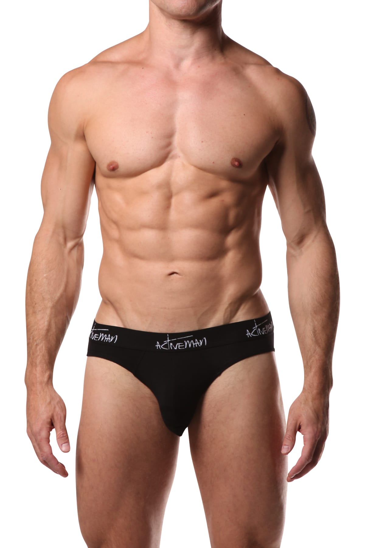 Activeman Black Cotton Brief