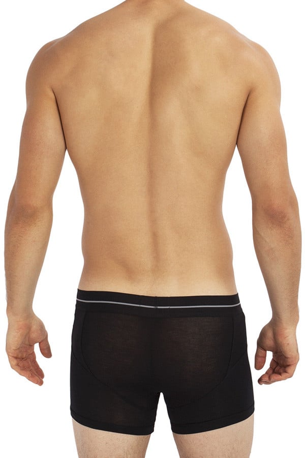 James Tudor Black Button-Fly Boxer