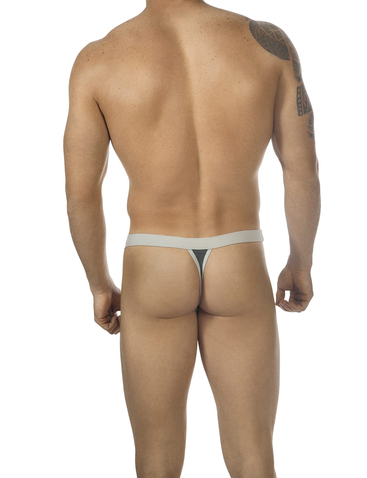 PPÜ Teal-Green/Gray Colorblock Thong