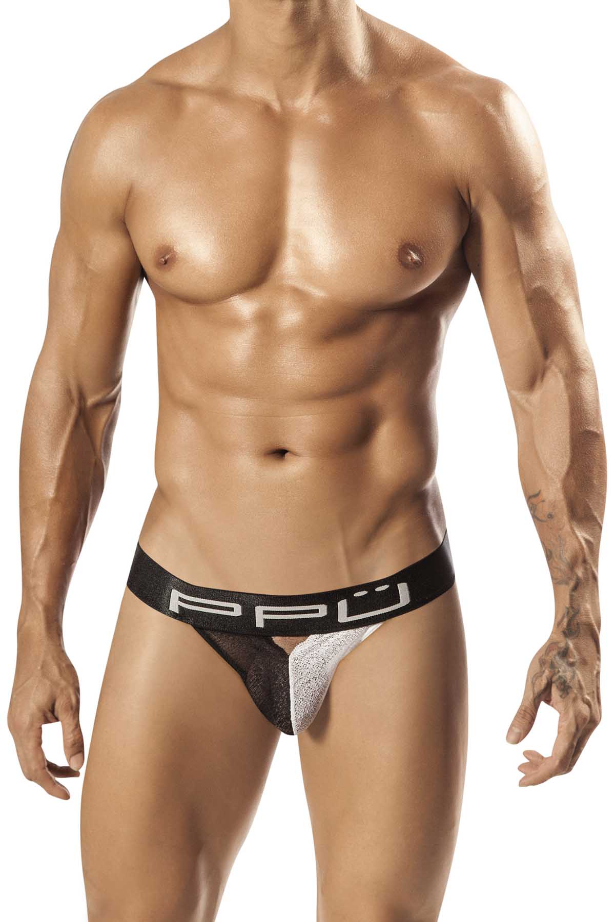 PPU Black & White Champs Jockstrap