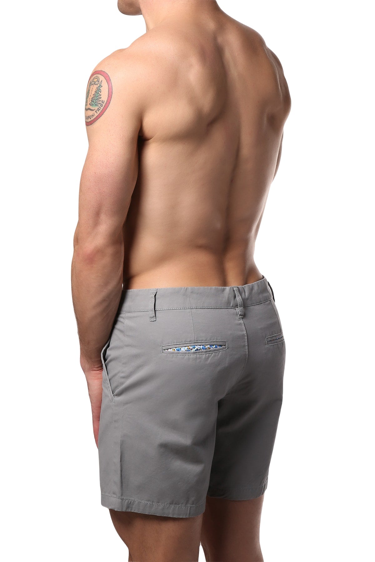 Trend Grey Washed Chino Short