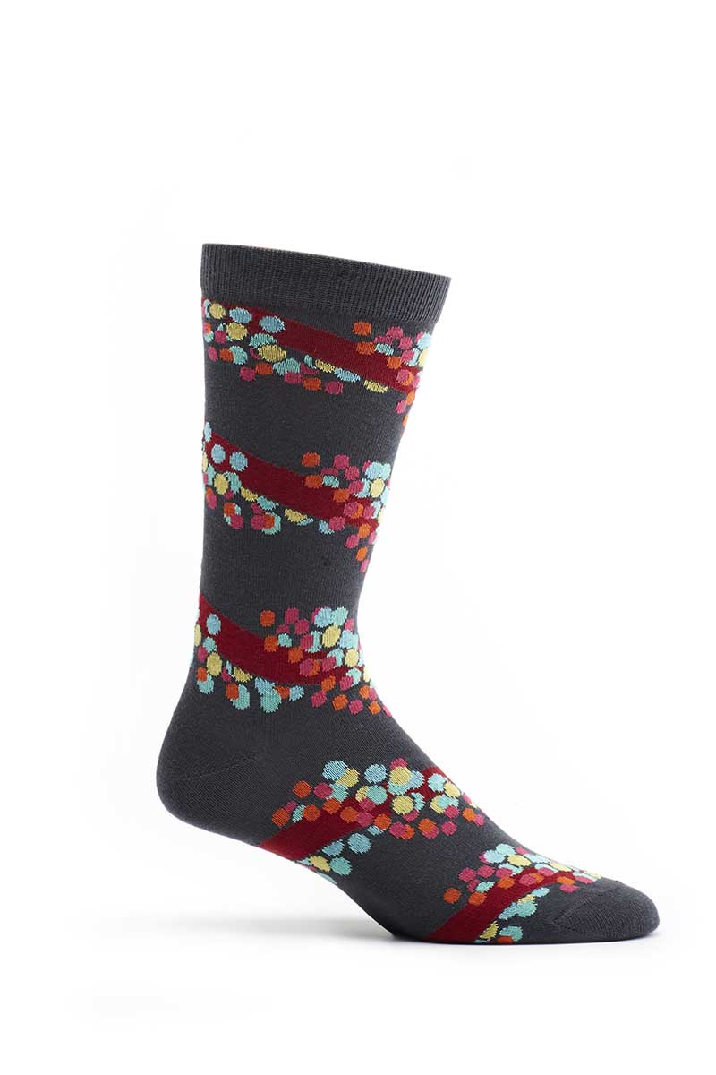 Ozone Grey Double Wrapped Helix Crew Sock