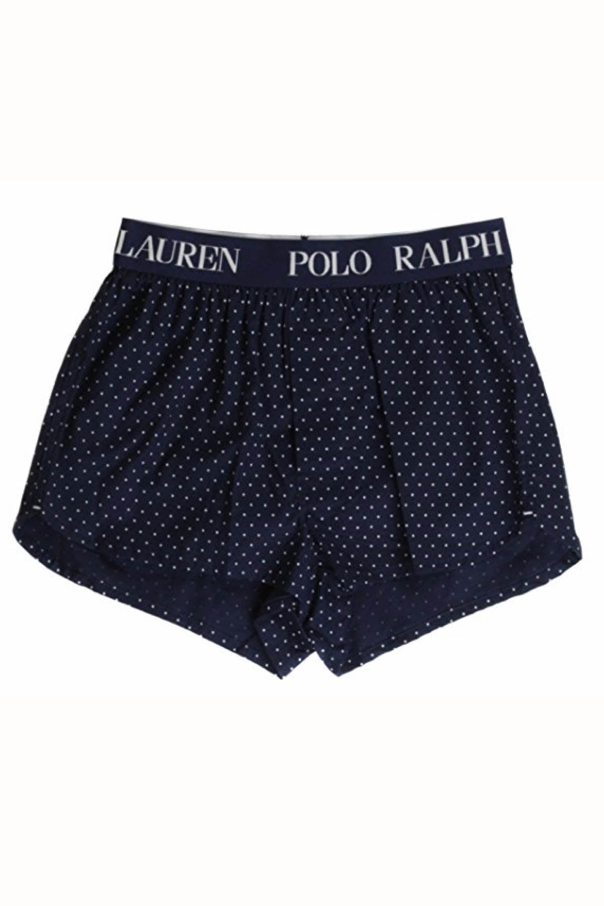 Polo Ralph Lauren Navy Polka-Dot Stretch Slim-Fit Boxer Short