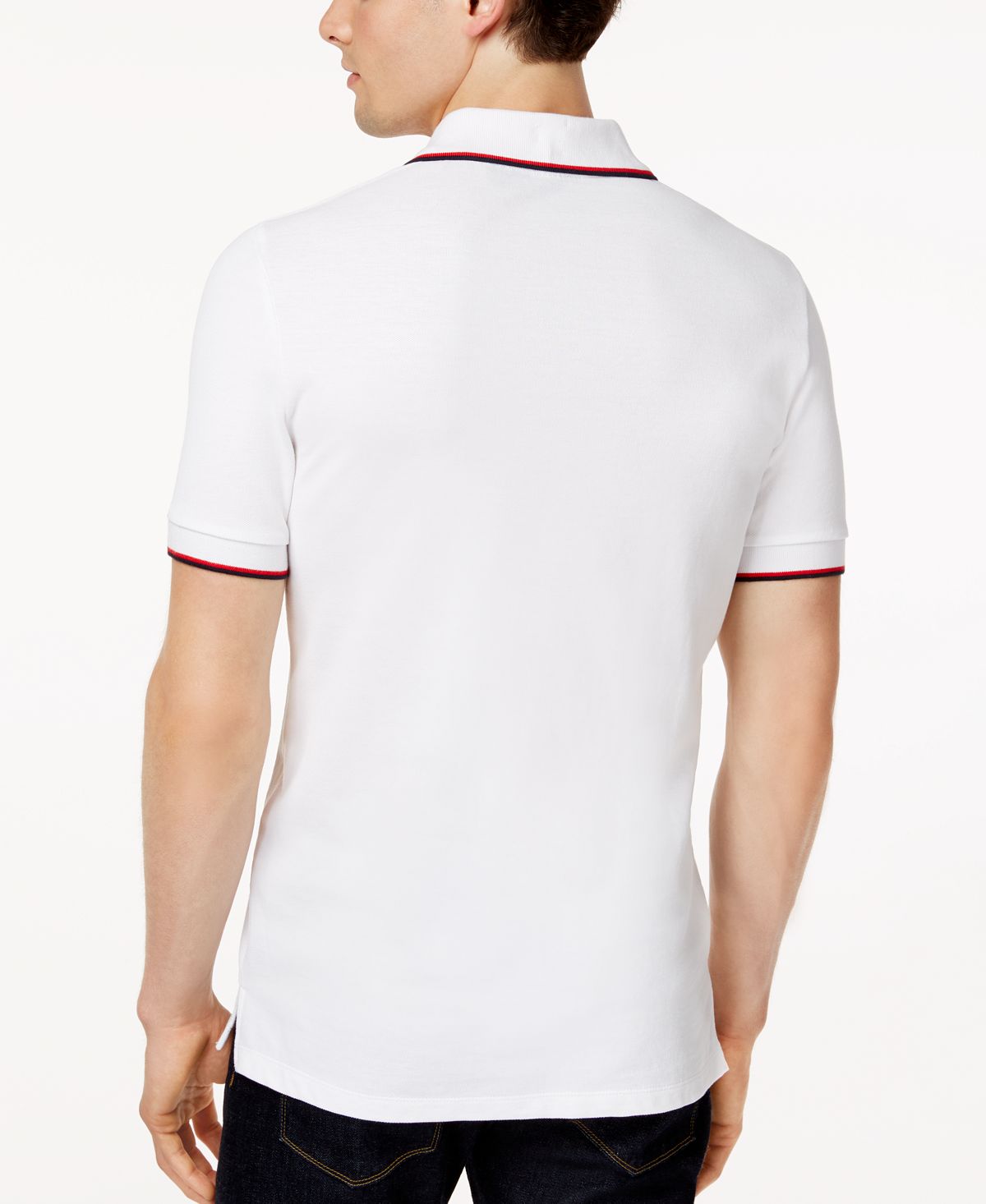 A|x Armani Exchange | Contrast Tipped Polo Shirt White