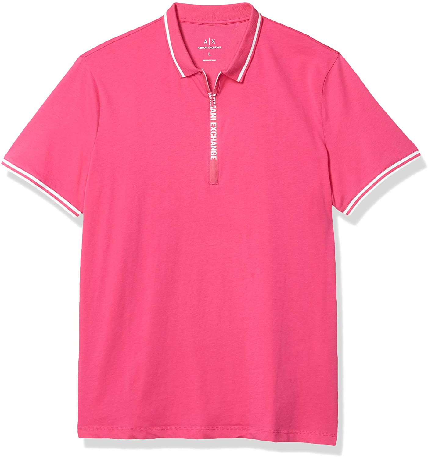 A|x Armani Exchange | Fixed Cotton Jersey Polo T-shirt Pink Glow