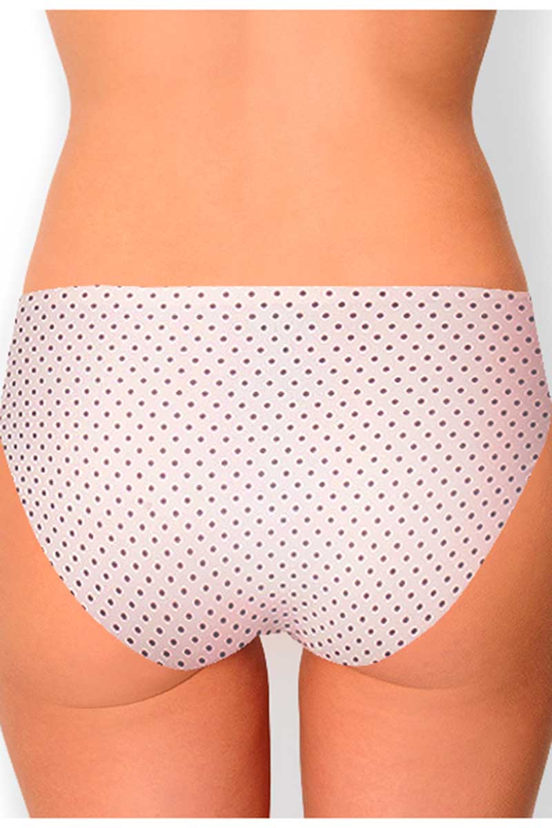 AQS 3Pk Dots Laser Cut Bikini Brief