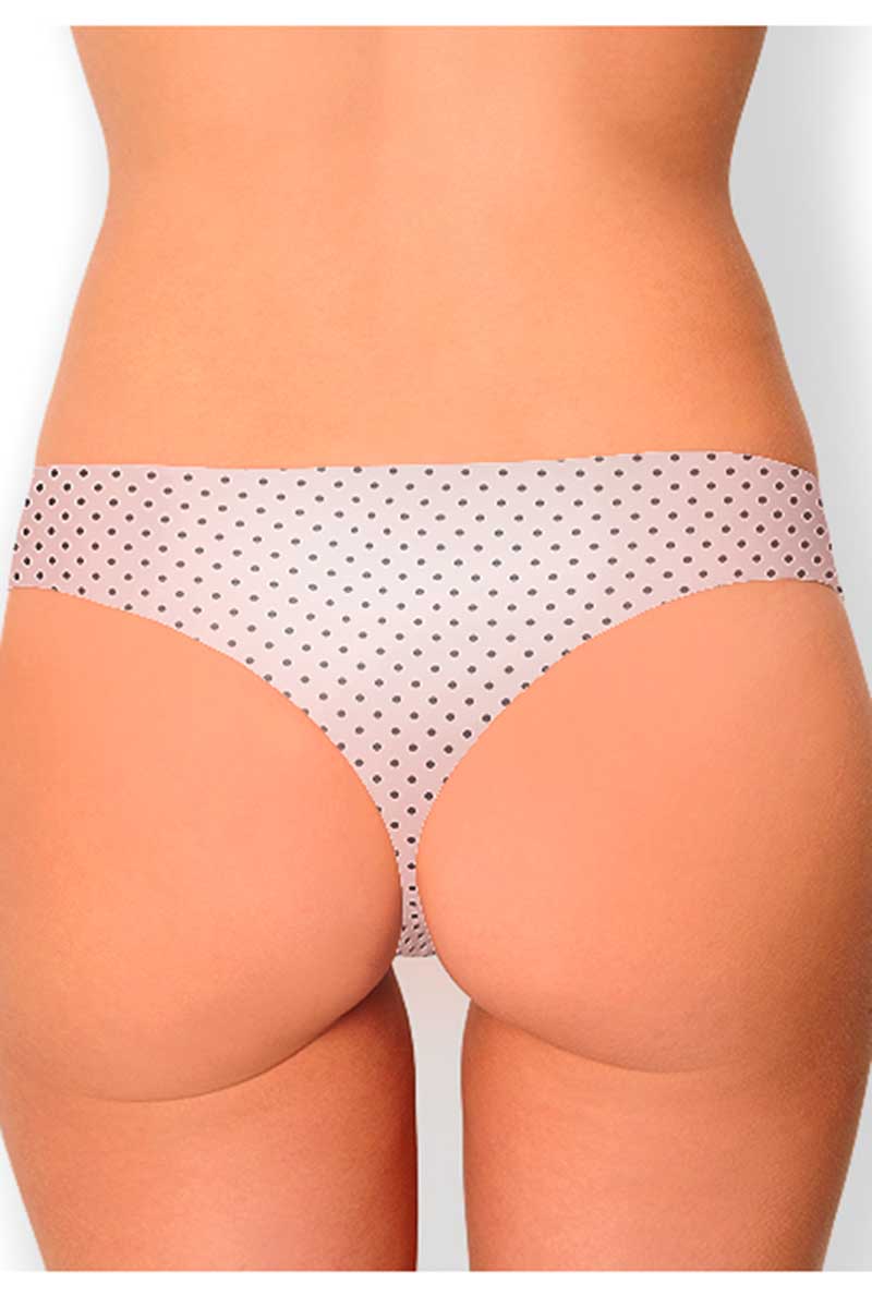 AQS 3Pk Dots Laser Cut Thong