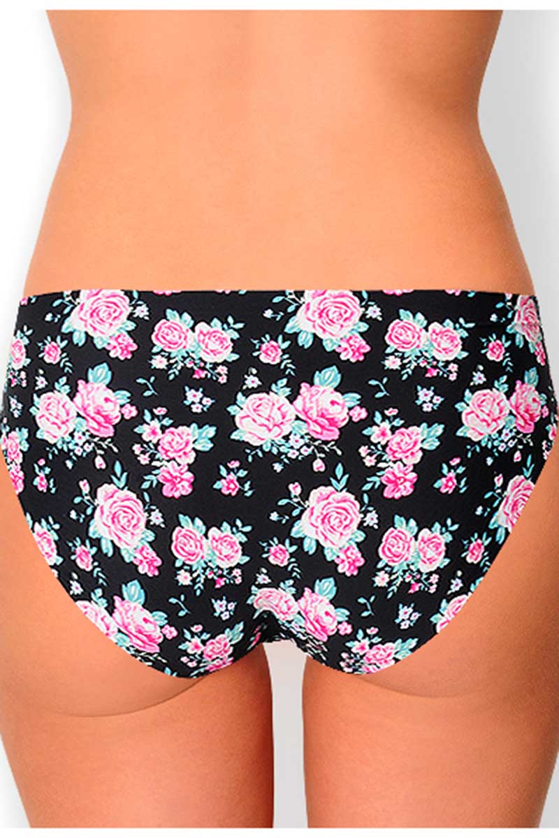 AQS 3Pk Flowers Laser Cut Bikini Brief