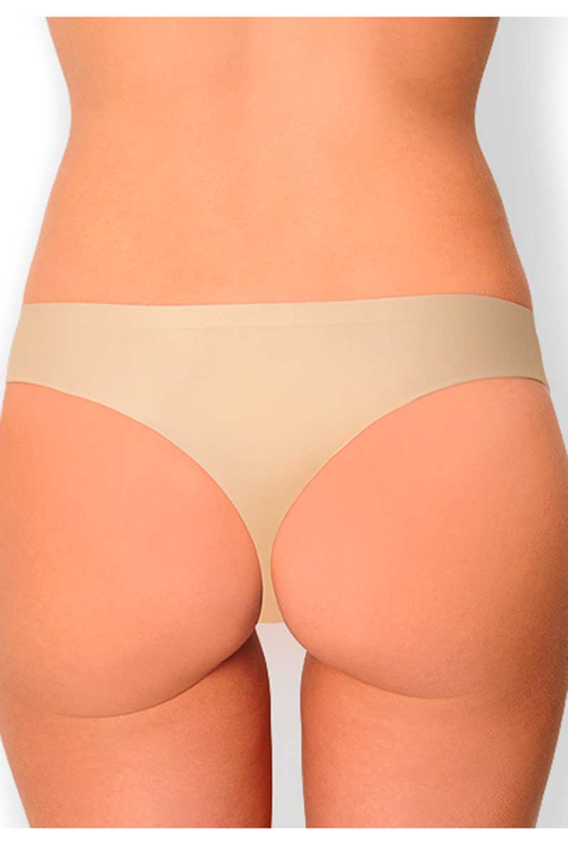 AQS 3Pk Nude Laser Cut Thong