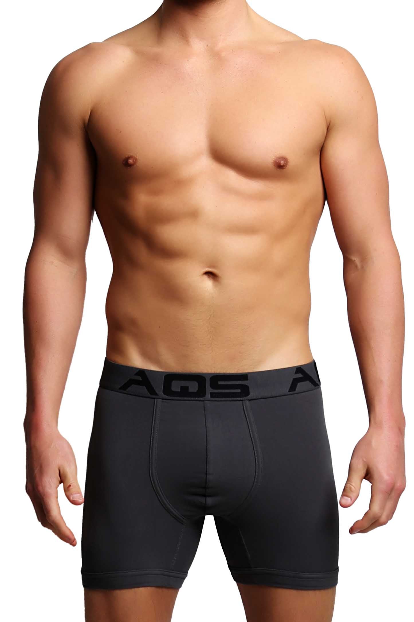 AQS Black/Grey/White Boxer Brief 3-Pack