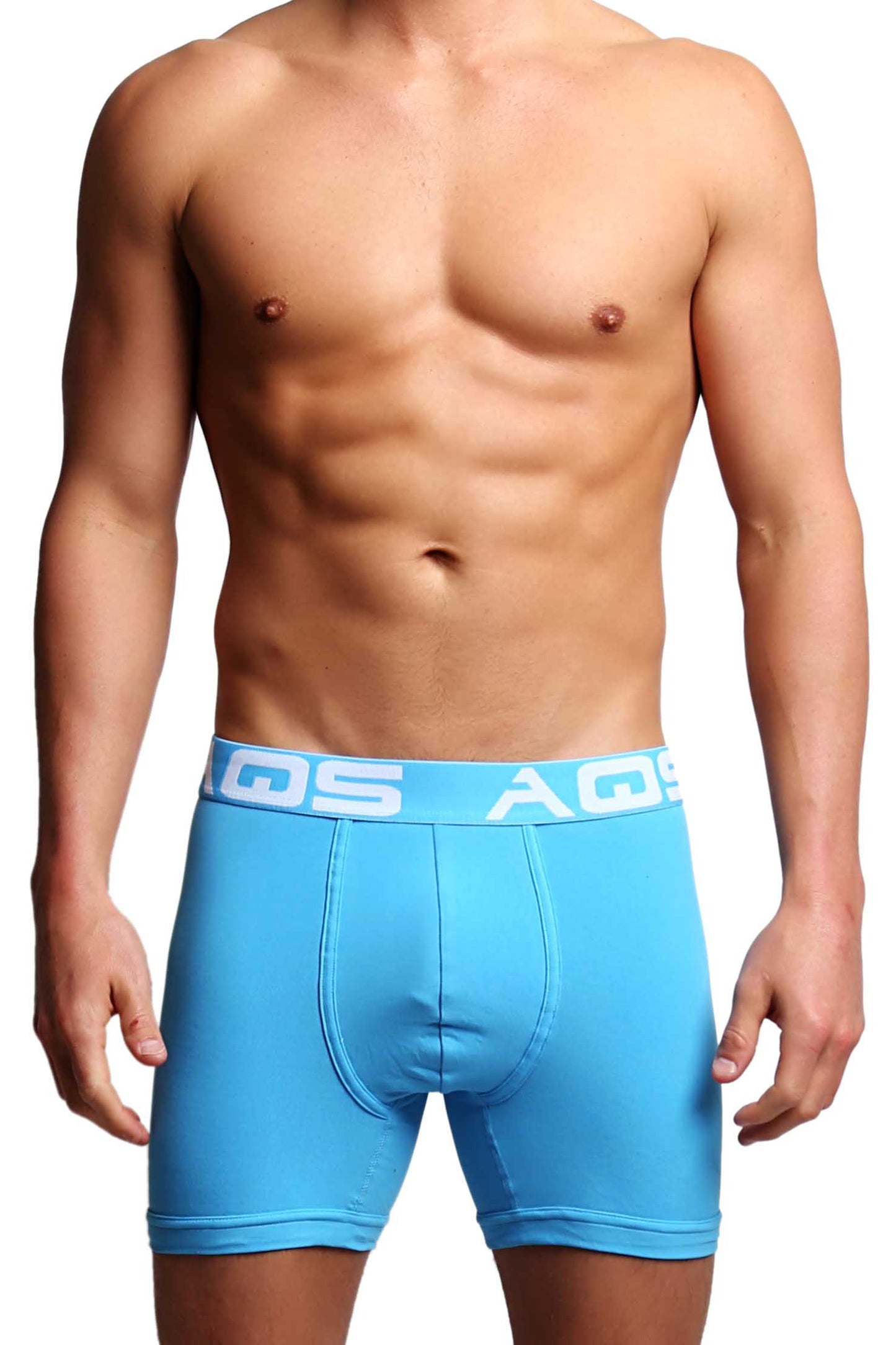 AQS Black/Light Blue/White Boxer Brief 3-Pack