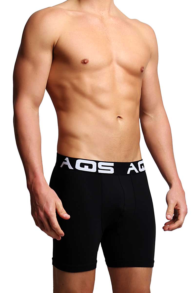 AQS Black/Light Blue/White Boxer Brief 3-Pack
