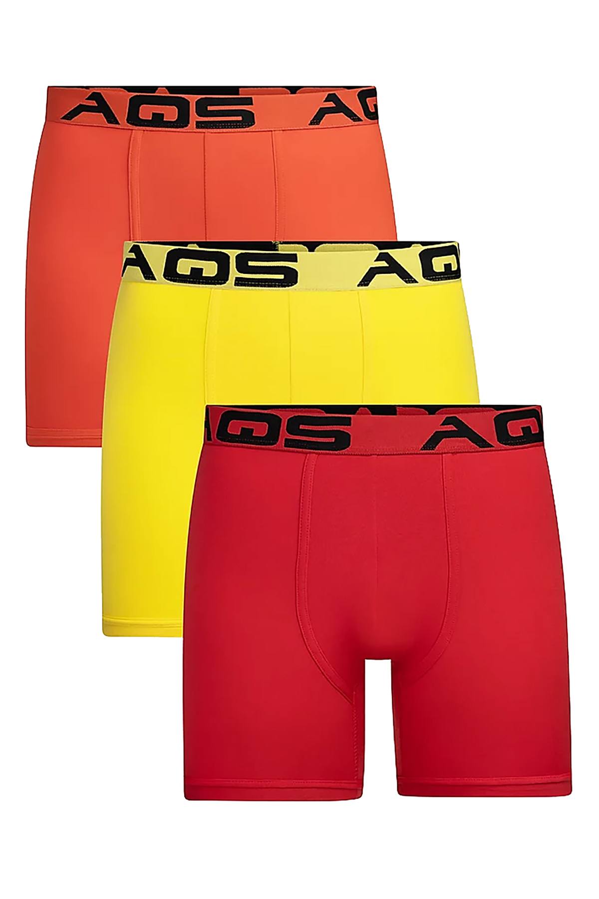 AQS Orange/Red/Yellow Boxer Brief 3-Pack