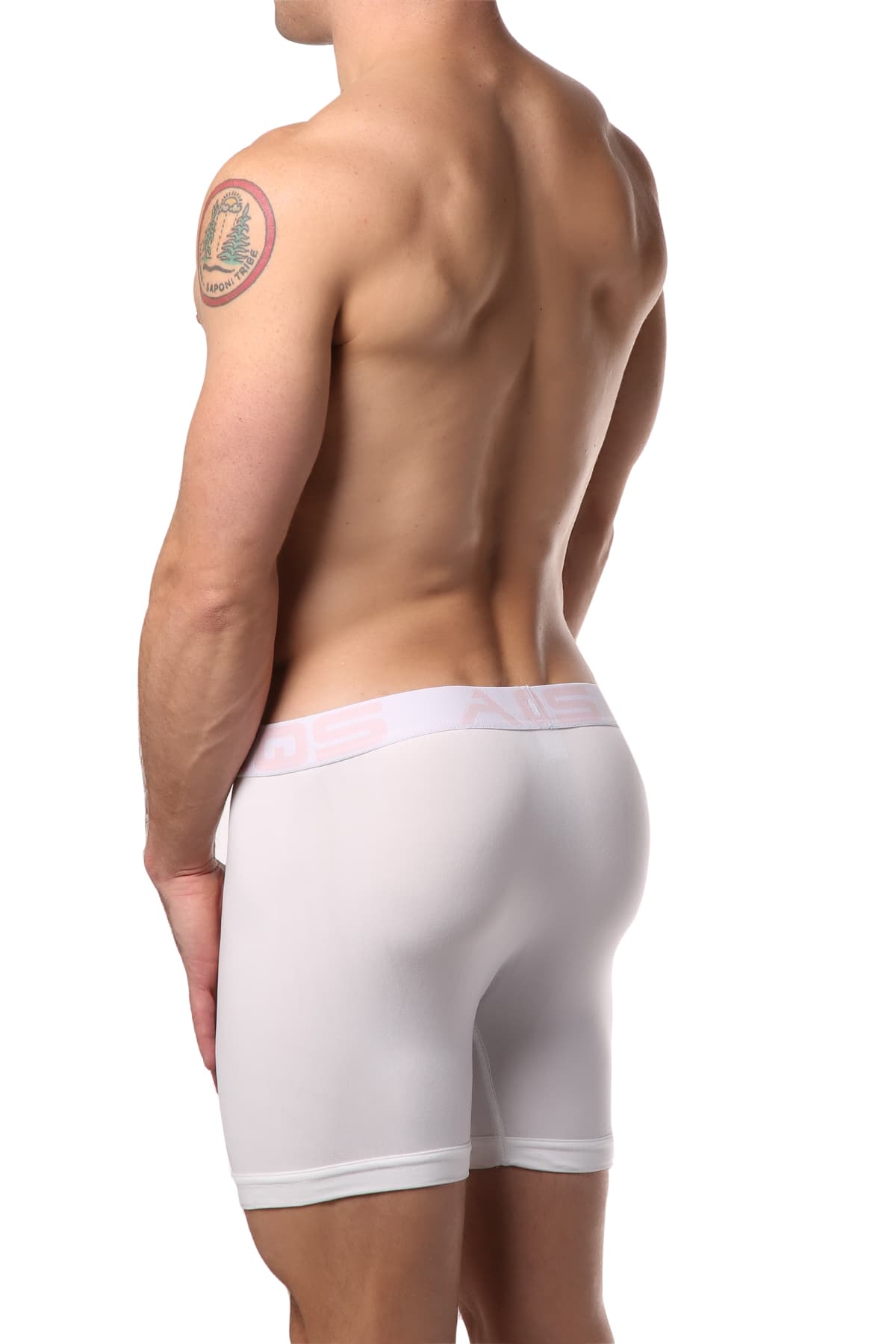 AQS White/Pink/Light Blue Striped Boxer Brief 3-Pack