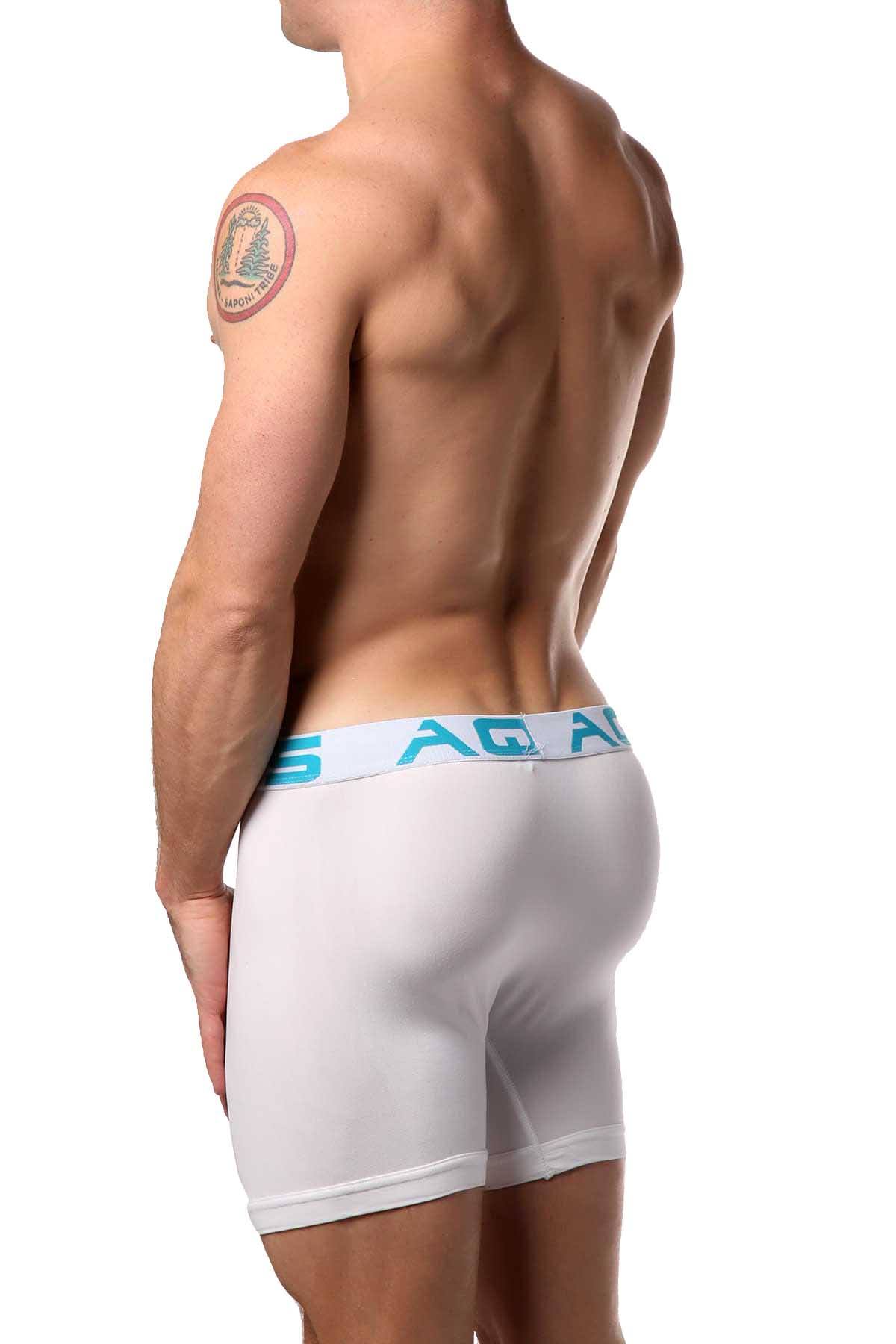 AQS White/Turquoise/Yellow Striped Boxer Brief 3-Pack