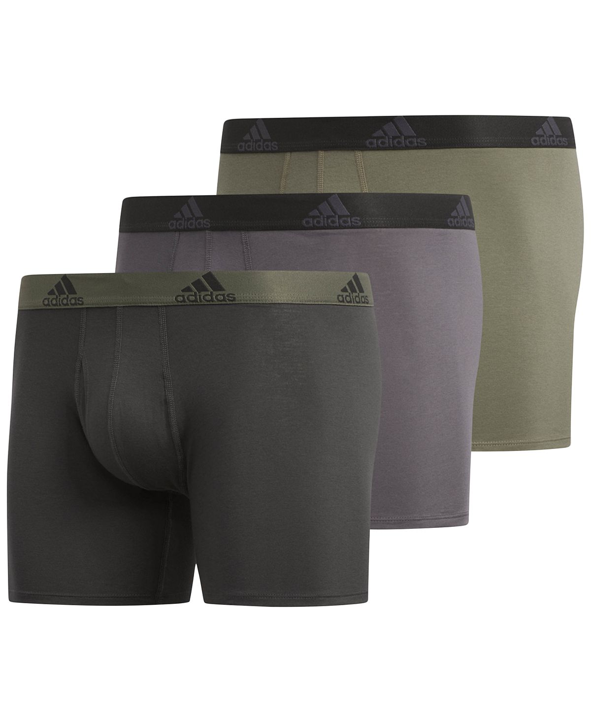 Adidas 3-pk. Stretch Performance Boxer Briefs Green