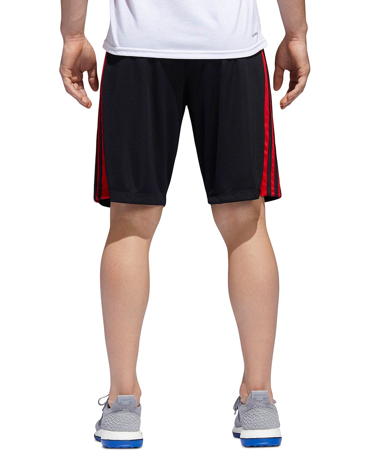 Adidas Originals D2m Three Stripe Shorts Black/Red