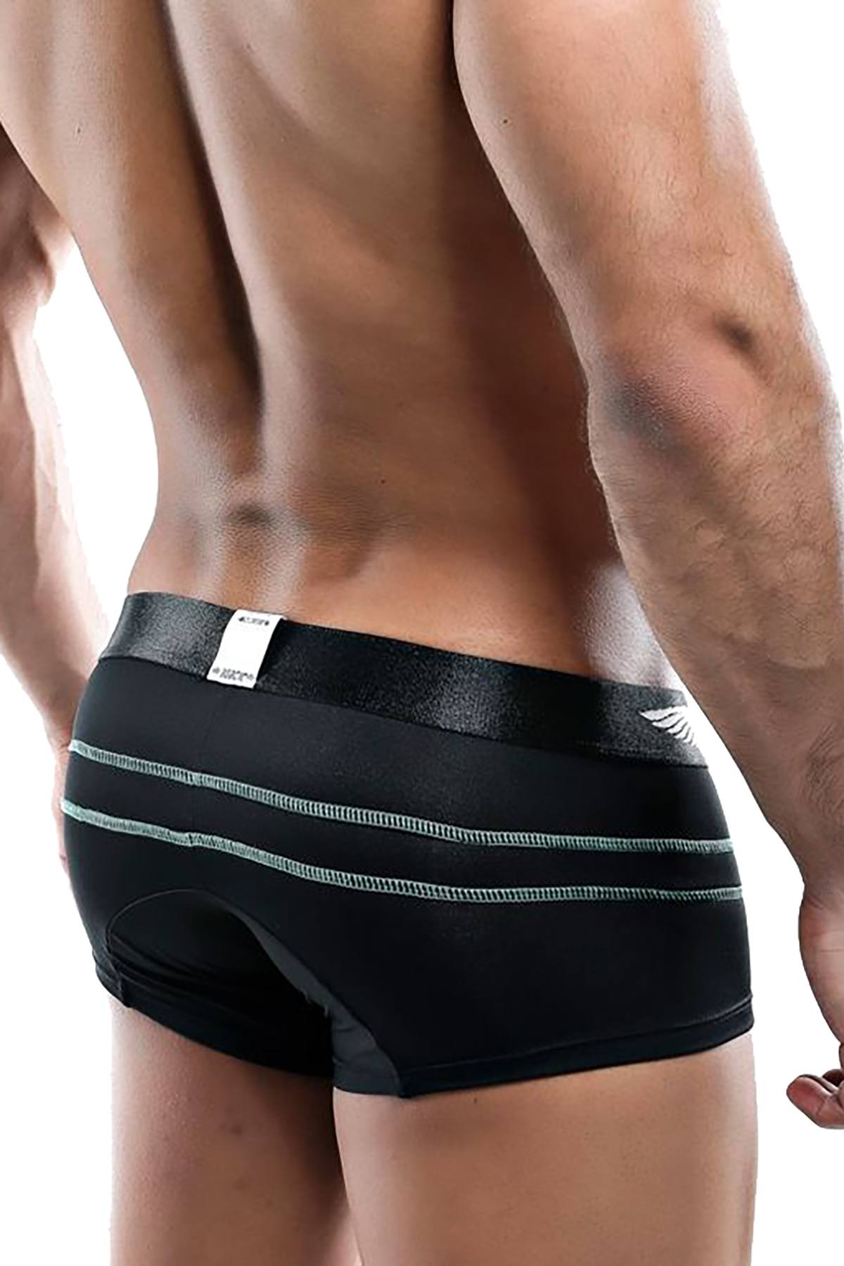Agacio Black/Green Boxer Trunk