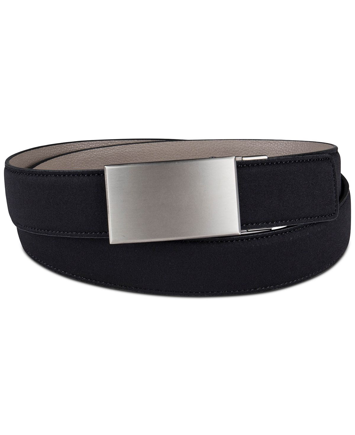 Alfani 35mm Neoprene Plaque Buckle Belt Black