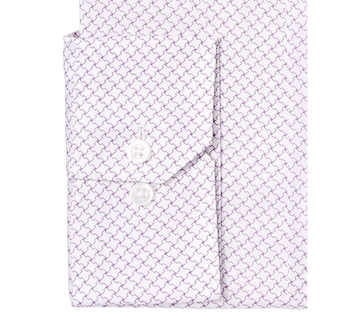 Alfani Alfatech By Slim-fit Performance Stretch Easy-care Dress Shirts White/Lavender