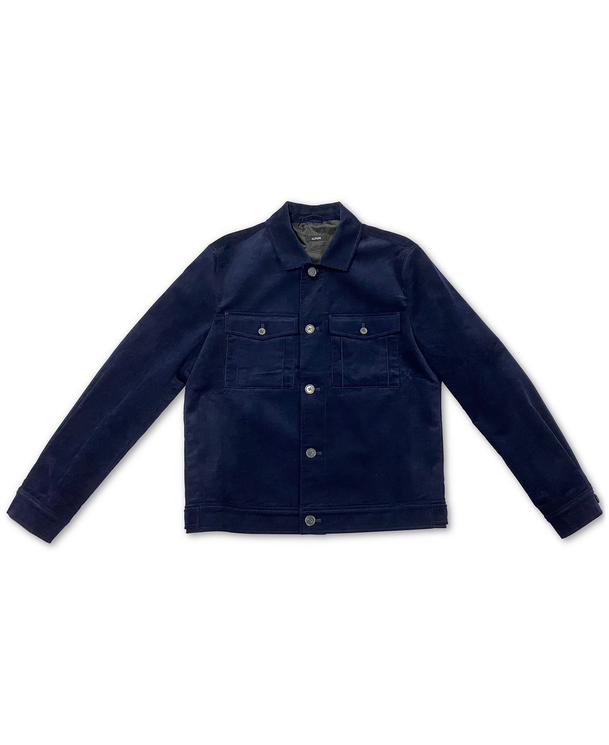 Alfani Corduroy Trucker Jacket Neo Navy