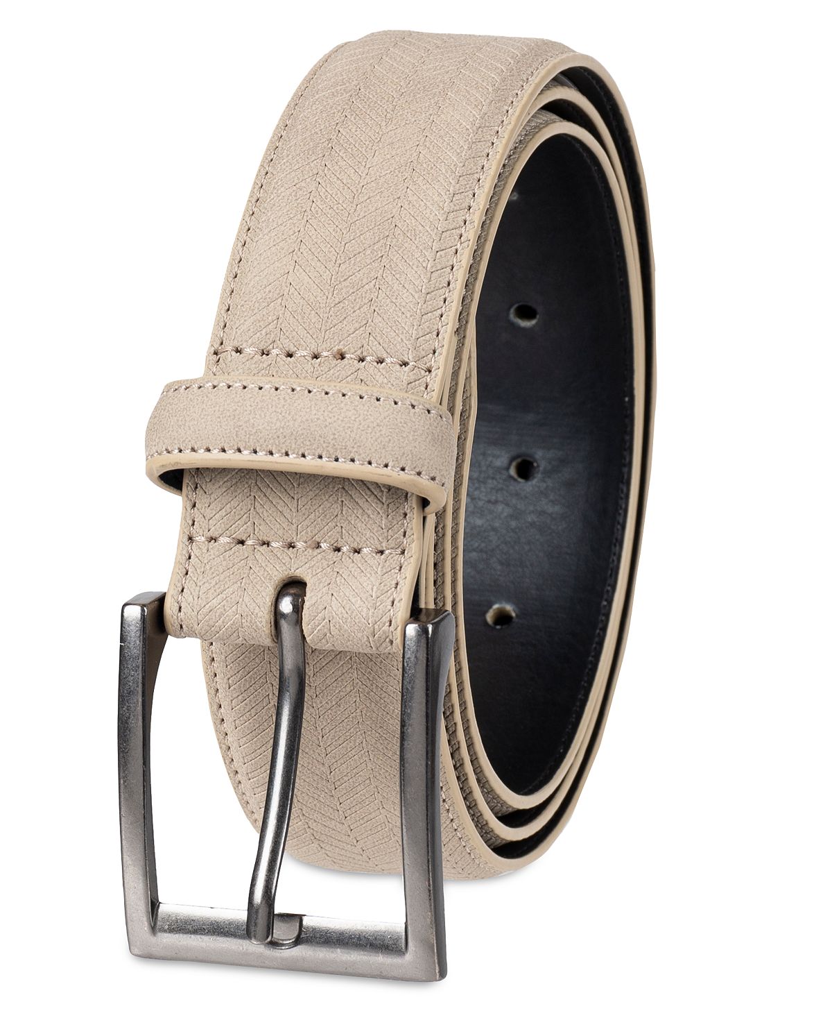 Alfani Faux-suede Belt Khaki
