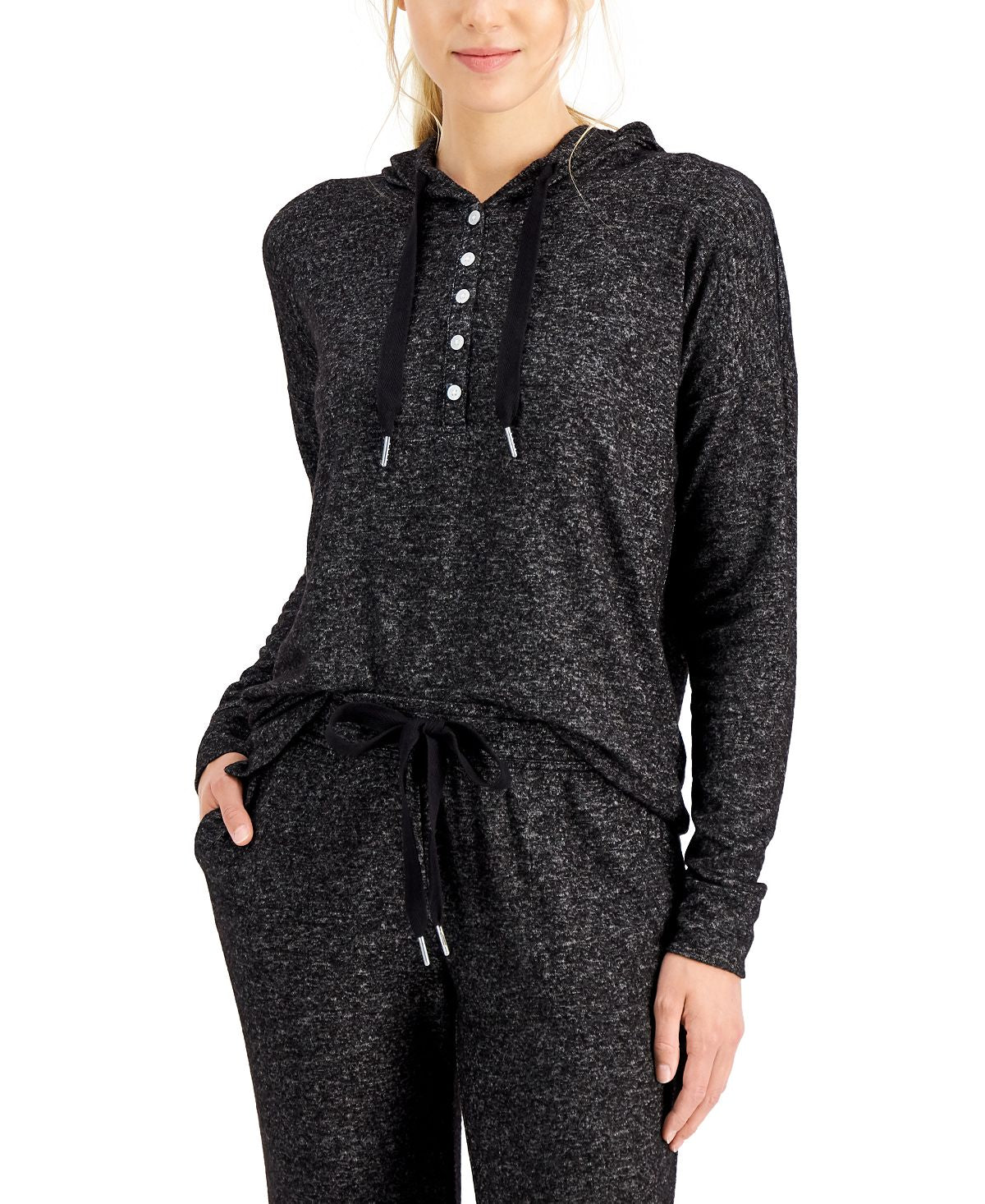 Alfani Hacci Lounge Hoodie Charcoal Grey
