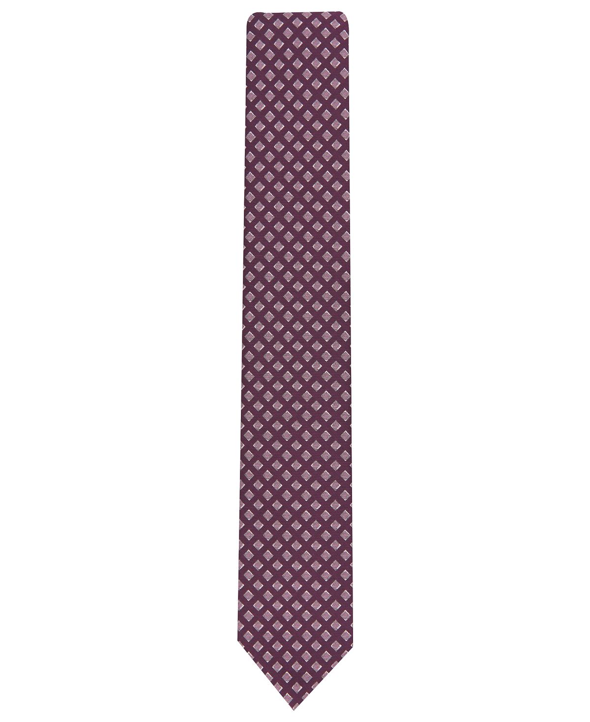 Alfani Hill Geometric Necktie Berry