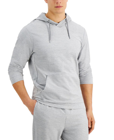 Alfani Moisture-wicking Pajama Hoodie Grey Heather
