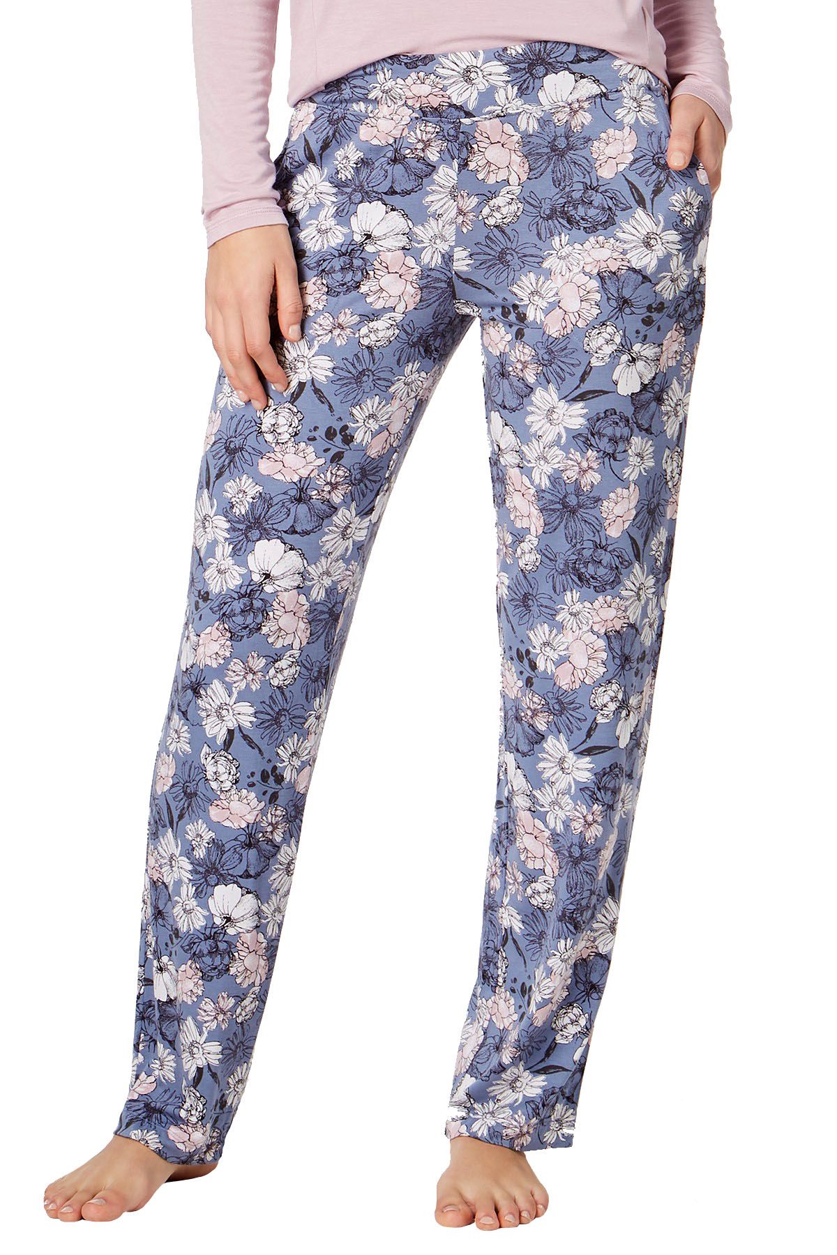 Alfani Printed Knit Lounge Pant in Spring Garden Blue