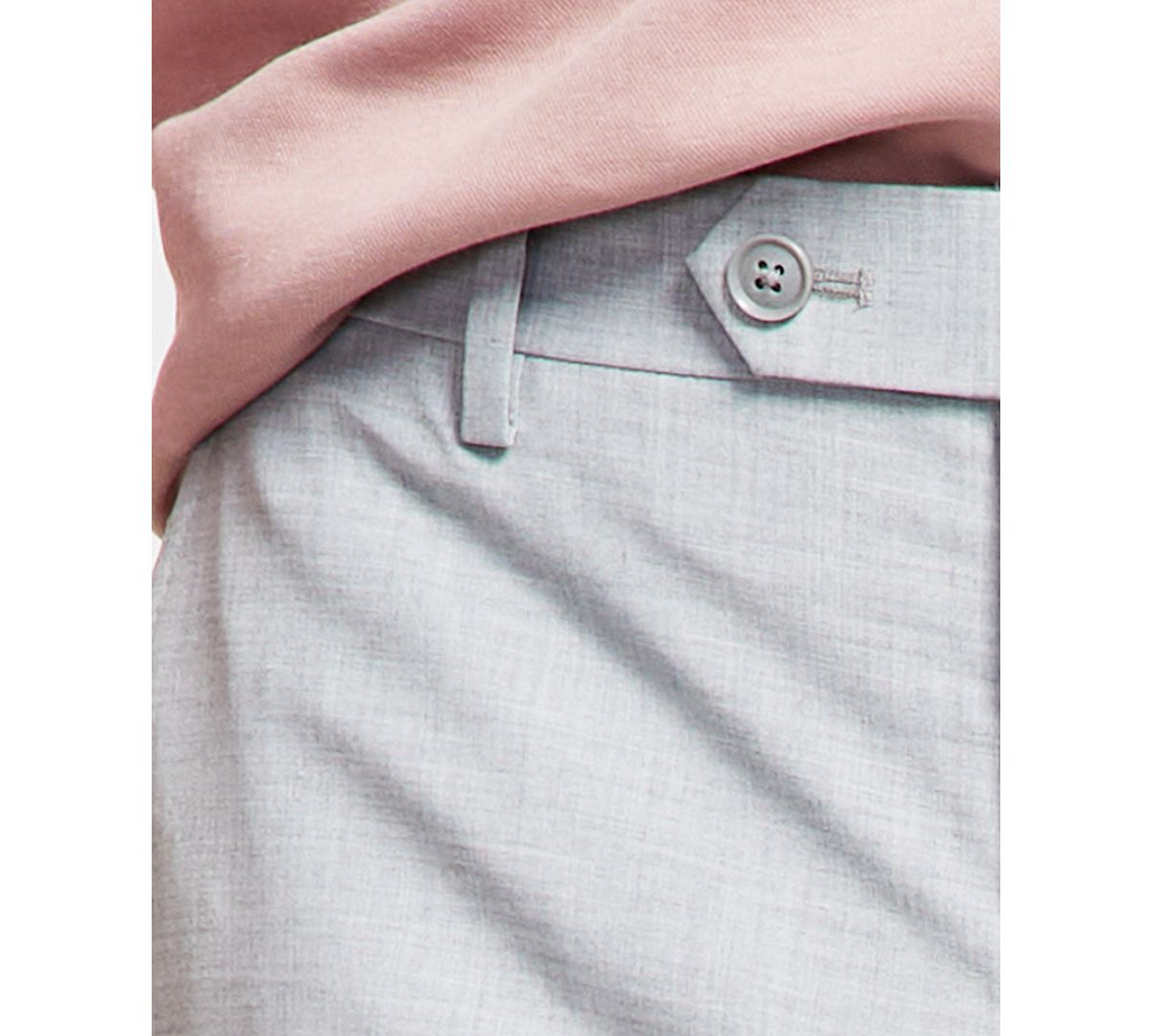 Alfani Slim-fit Stretch Solid Suit Pants Gray