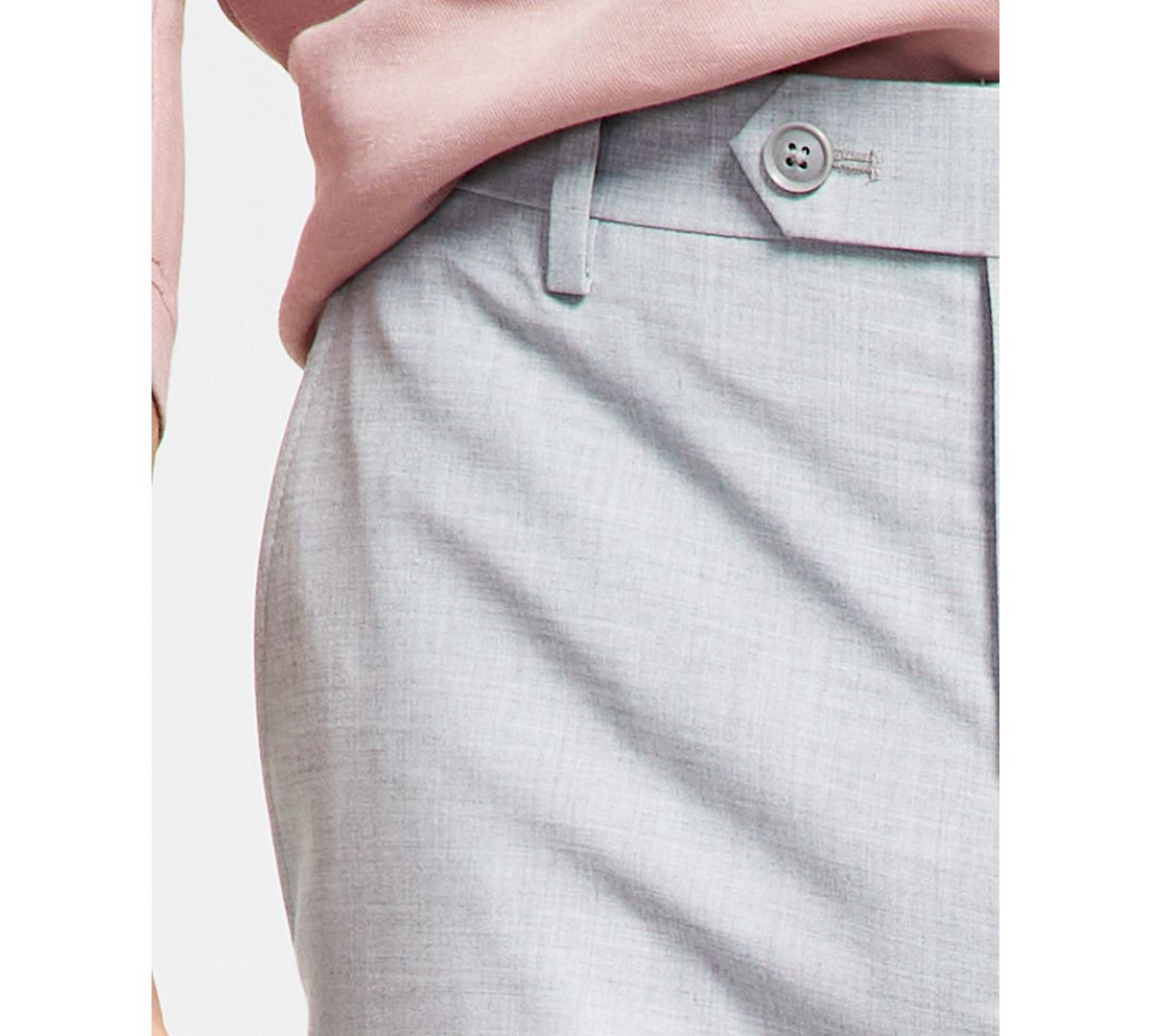 Alfani Slim-fit Stretch Solid Suit Pants Gray